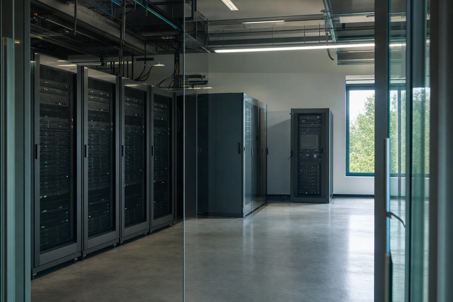 Quiet, daylight enterprise infrastructure room